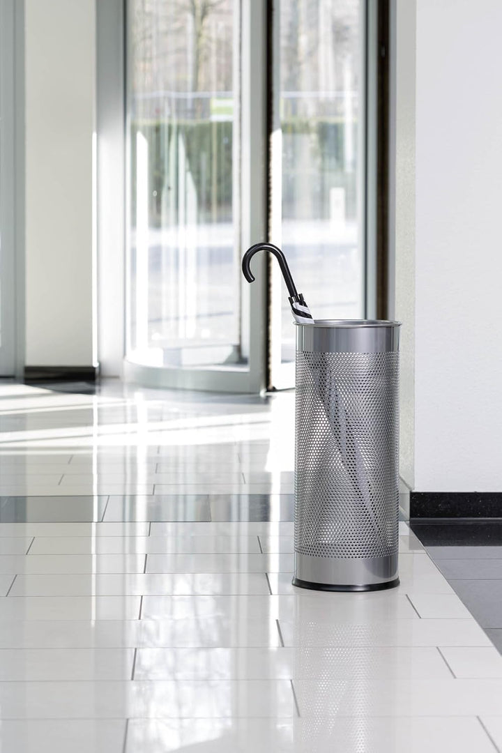 Durable Schirmständer aus Metall, 28,5 Liter, silber, 335023 metallic silber, metallic silber