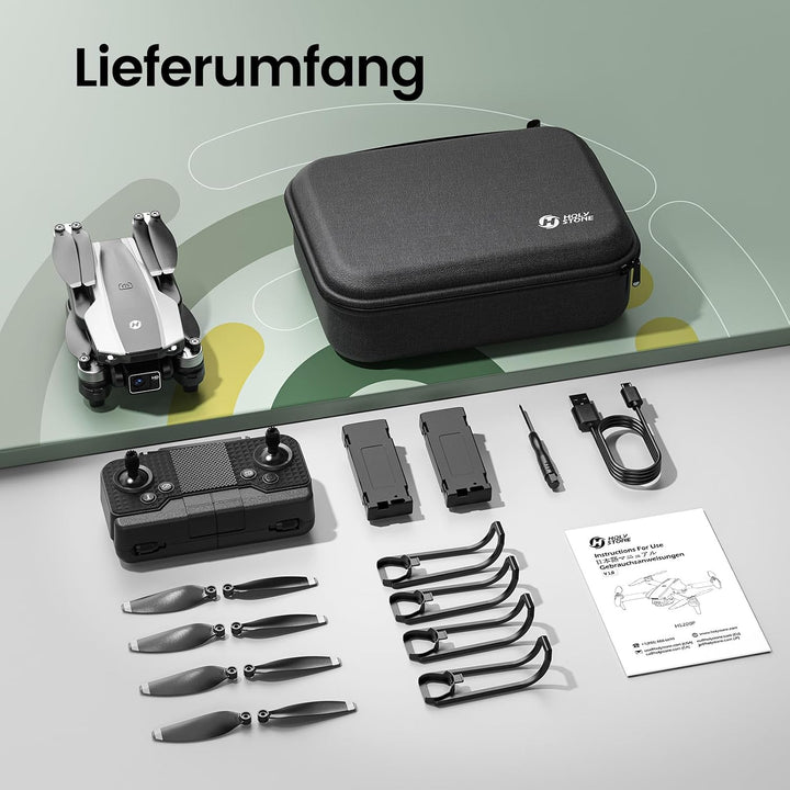 Holy Stone HS200P Drohne mit Kamera 1080P für Anfänger&amp;Kinder | 2 Akkus, 360° Flip, Headless Mode, H