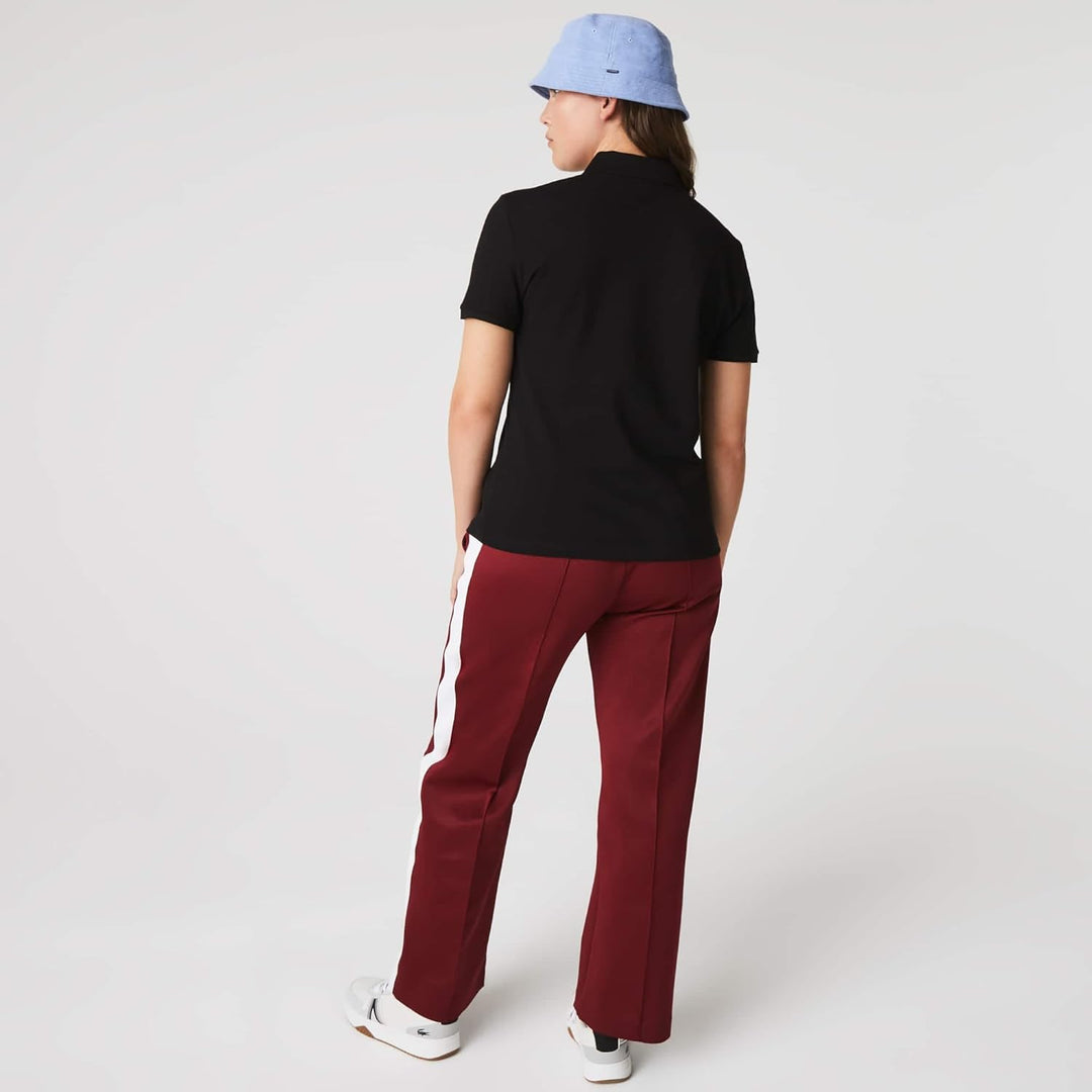 Lacoste Damen Polo-Shirt Kurzarm PF5462, Frauen Polo-Hemd,4 Knopf,Slim Fit 34 Noir, 34 Noir