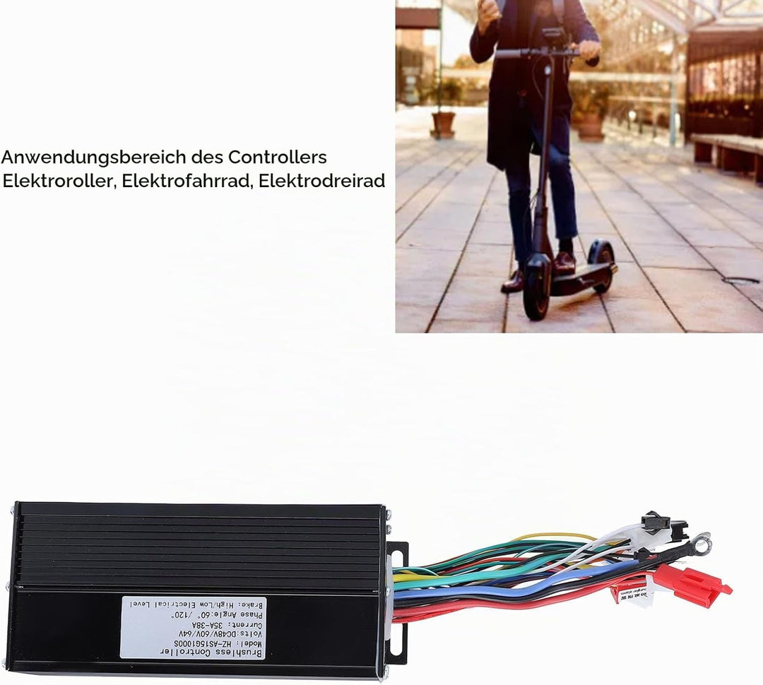 Brushless Motor Controller, 48V 60V 64V 1000W Bürstenloser Motor Controller für Elektrofahrrad Elekt