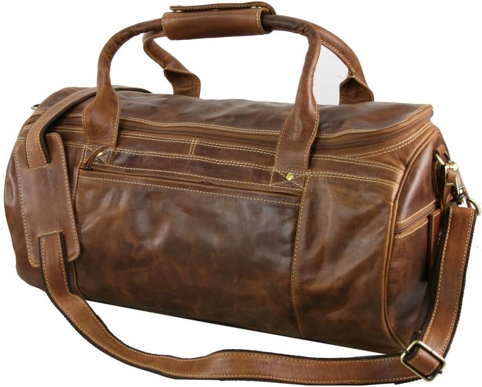 Greenburry Expedition Reisetasche Leder 51 cm, Natur, grün, Einheitsgrösse, Grün