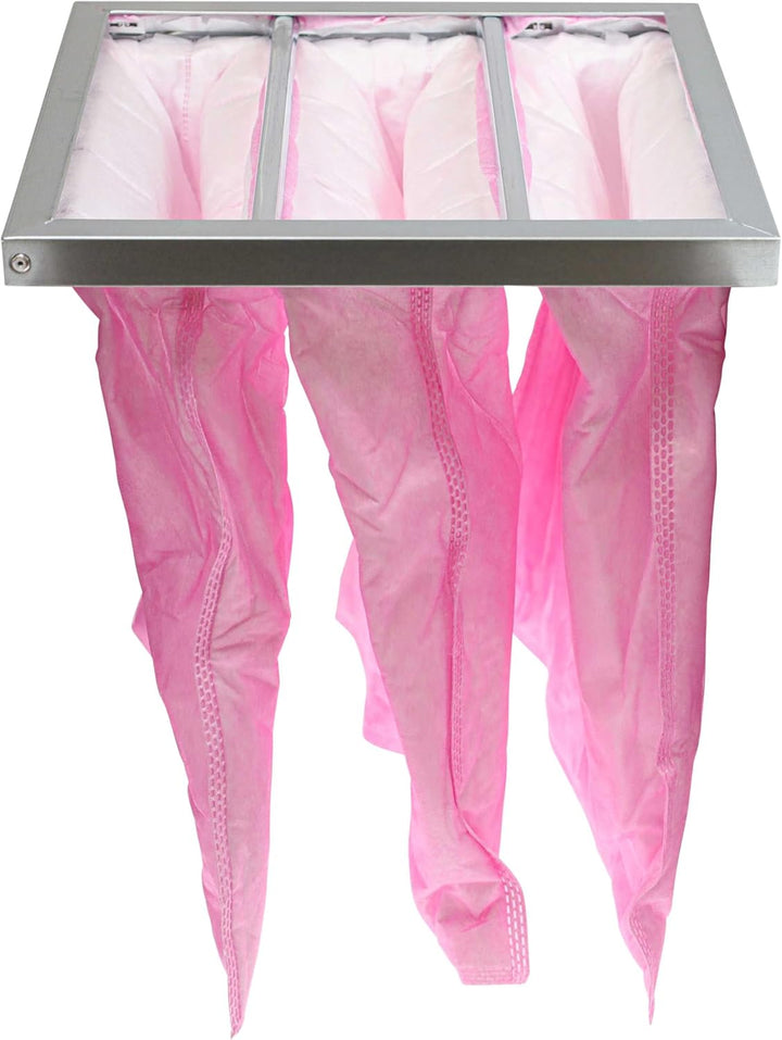 vhbw Taschenfilter für Diverse Klima- und Lüftungsanlagen - Filter F7, 28,7 x 28,7 x 36 cm, Rosa