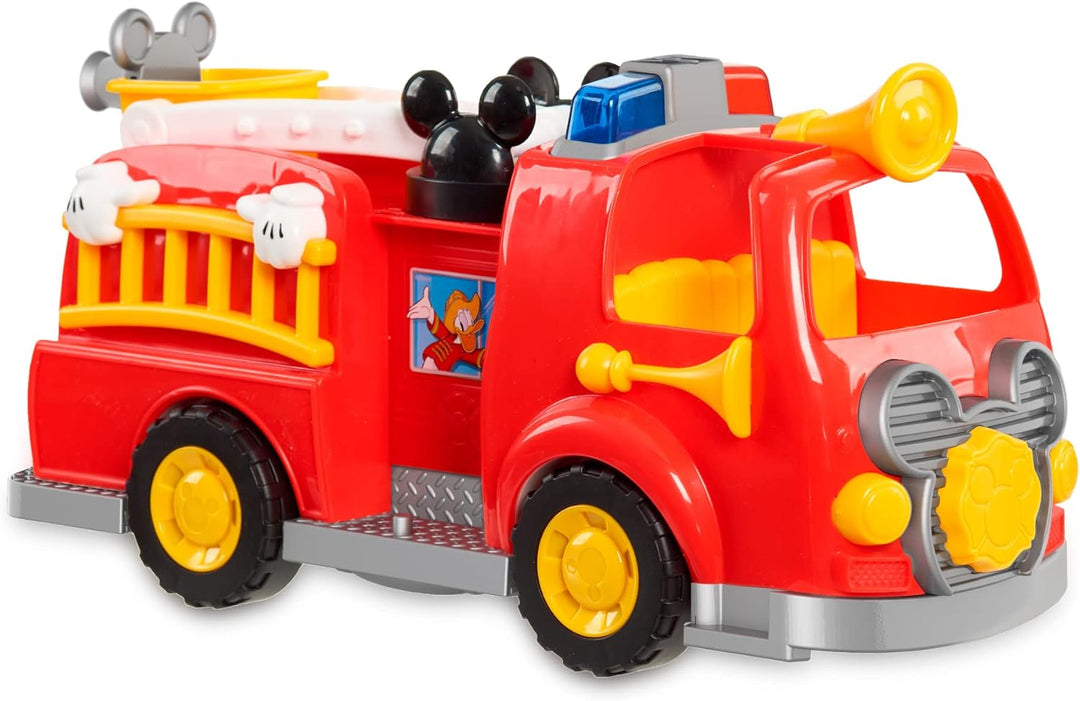 Mcc00 Mickey, Feuerwehrwagen, mit Geräuschen und leuchtenden Funktionen, 2 Figuren inklusive, Spielz