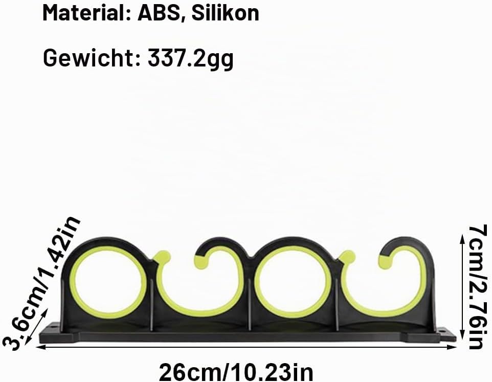 MiOYOOW Angelrutenständer, Angelrutenhalter mit Weichen Silikonpolstern, Wand- Oder Deckenmontage, R