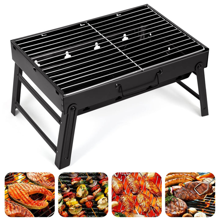 AGM Holzkohlegrill Picknickgrill Edelstahl Kleiner Grill Portable Campinggrill Abnehmbare BBQ Grills