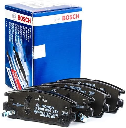 Bosch BP1123 Bremsbeläge - Hinterachse - ECE-R90 Zertifizierung - vier Bremsbeläge pro Set