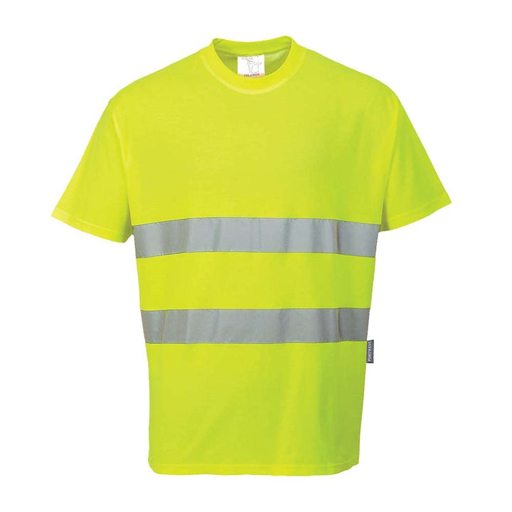 Portwest Baumwoll- Comfort-T-Shirt, Grösse: L, Farbe: Gelb, S172YERL L Gelb, L Gelb