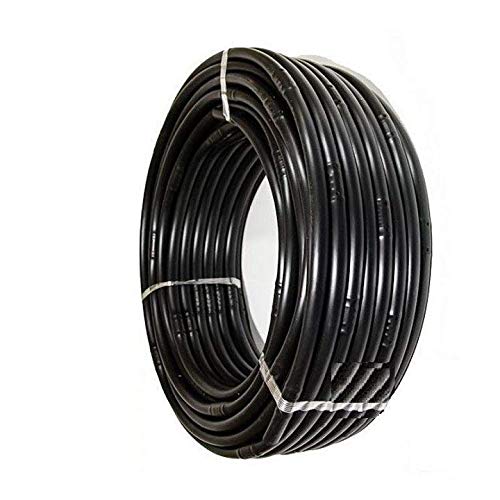Pcriegos 02033-100 Bewässerungsschlauch 16 mm mit integrierten Tropfen, 33 cm, Schwarz, 100 m