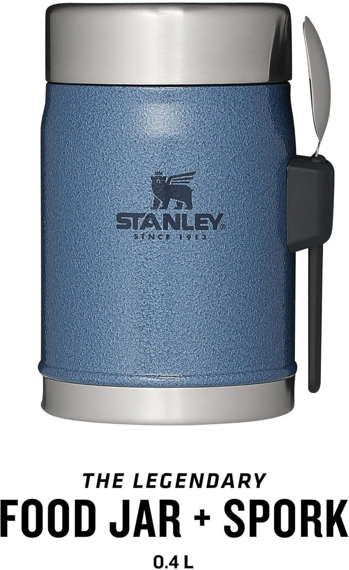 STANLEY 1913 Classic Legendary Food Jar mit Spork 400 ml - Hammertone Lake | Hält 7 Std. heiss oder