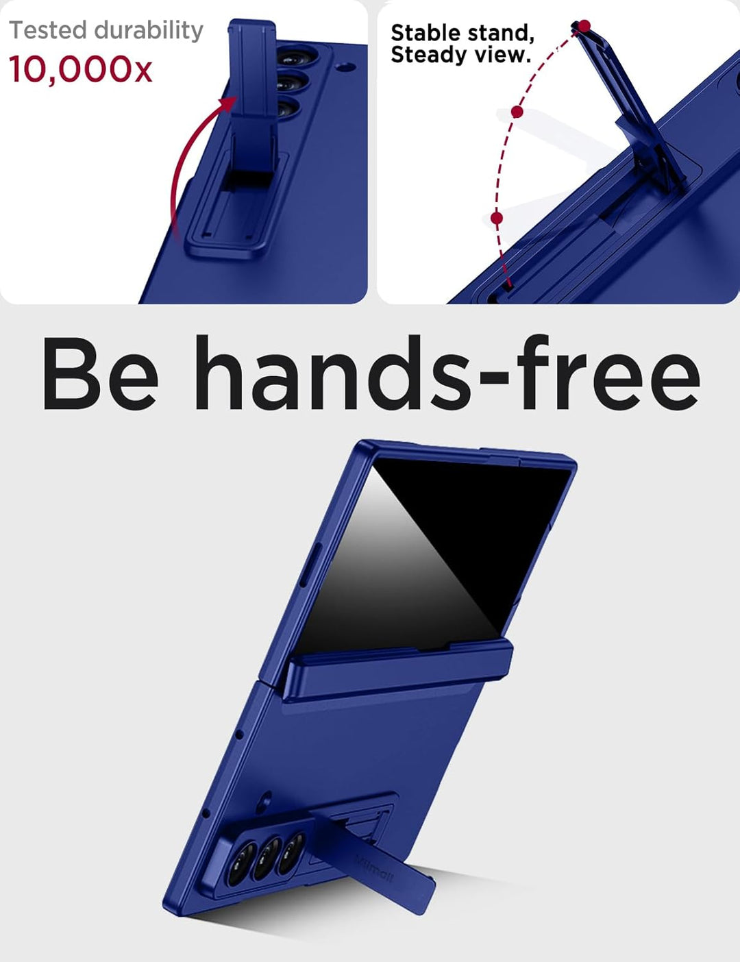Miimall Kompatibel mit Samsung Galaxy Z Fold 7 Hülle mit Displayschutz Anti-SPY, [Magnetischer Schar