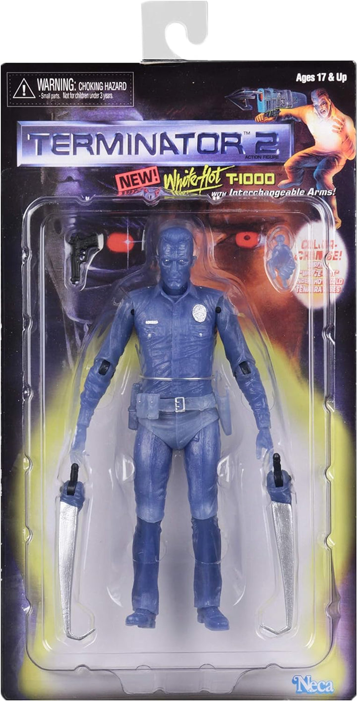 NECA - Terminator Figur White Hot T-1000, Mehrfarbig (634482519196)