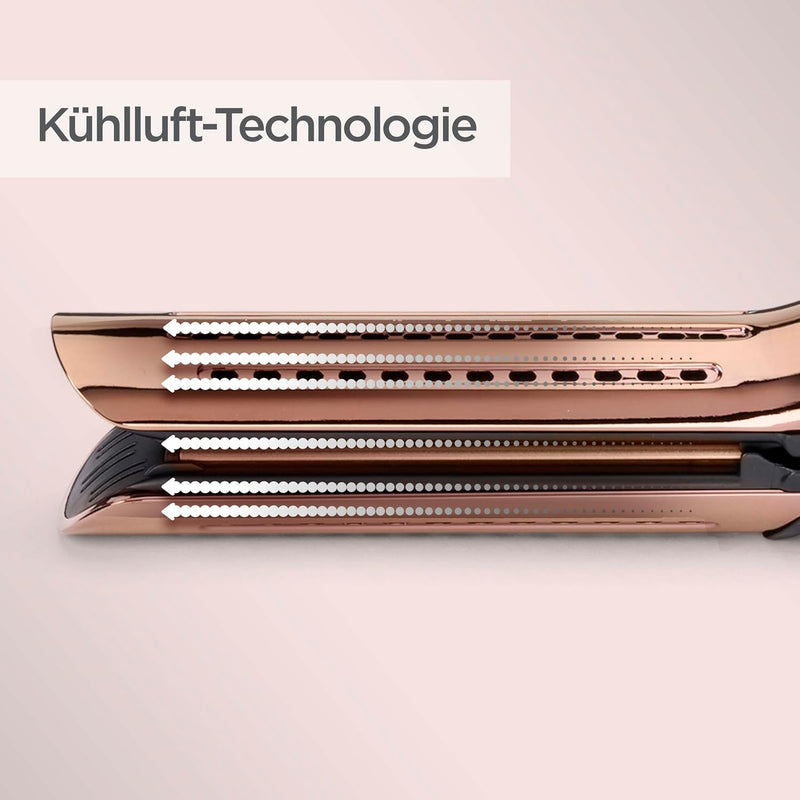 BaByliss Curl Styler Lustre, Innovativer Lockenstab mit integrierten Heizplatten und Kühlluft-Funkti