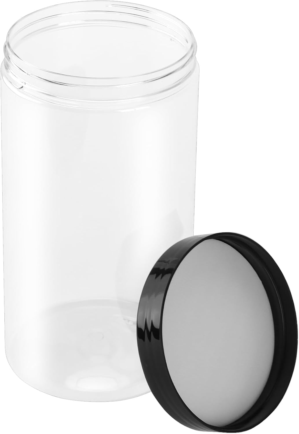 12 Stück 1000ml Vorratsdosen mit Deckel Kunststoff, transparente Kunststoffgläser mit Deckel, leere