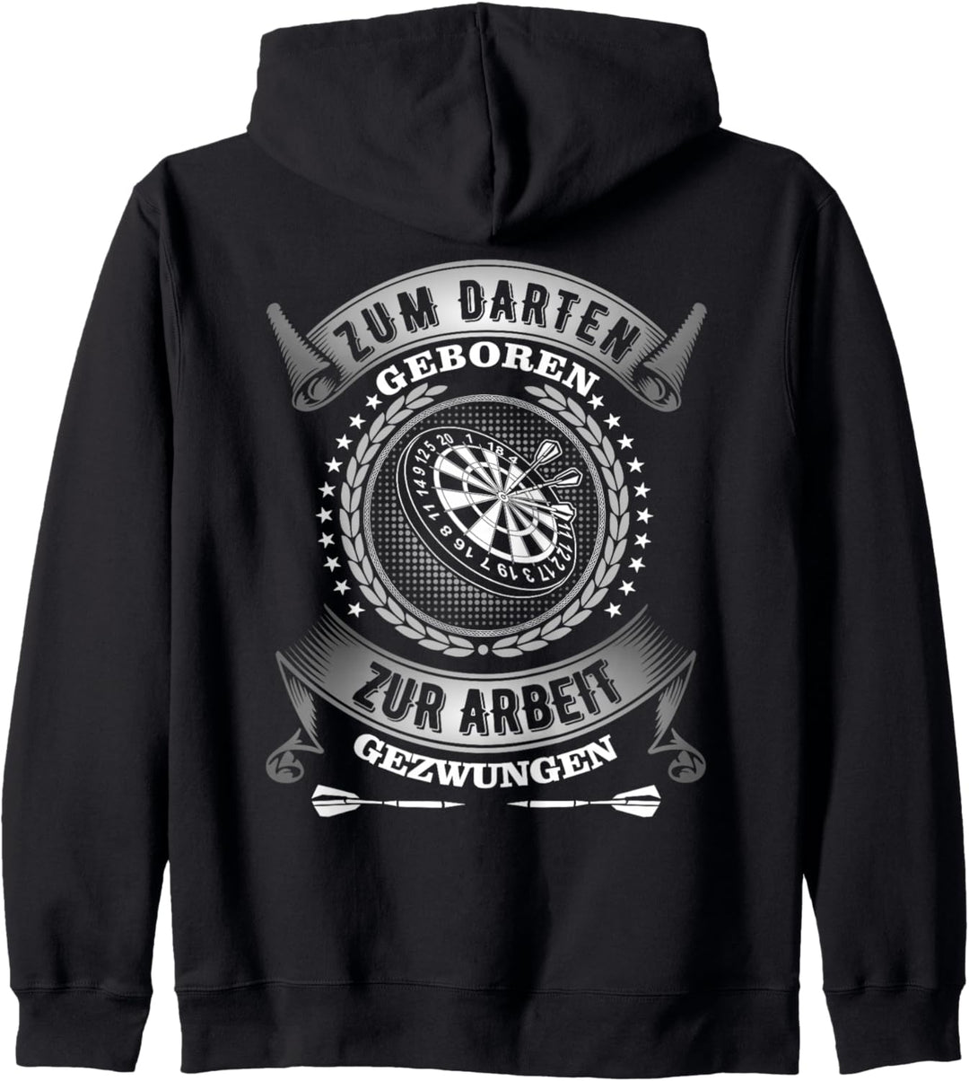 Dart lustiges Zum Darten geboren 180 Spruch Dartspieler Kapuzenjacke