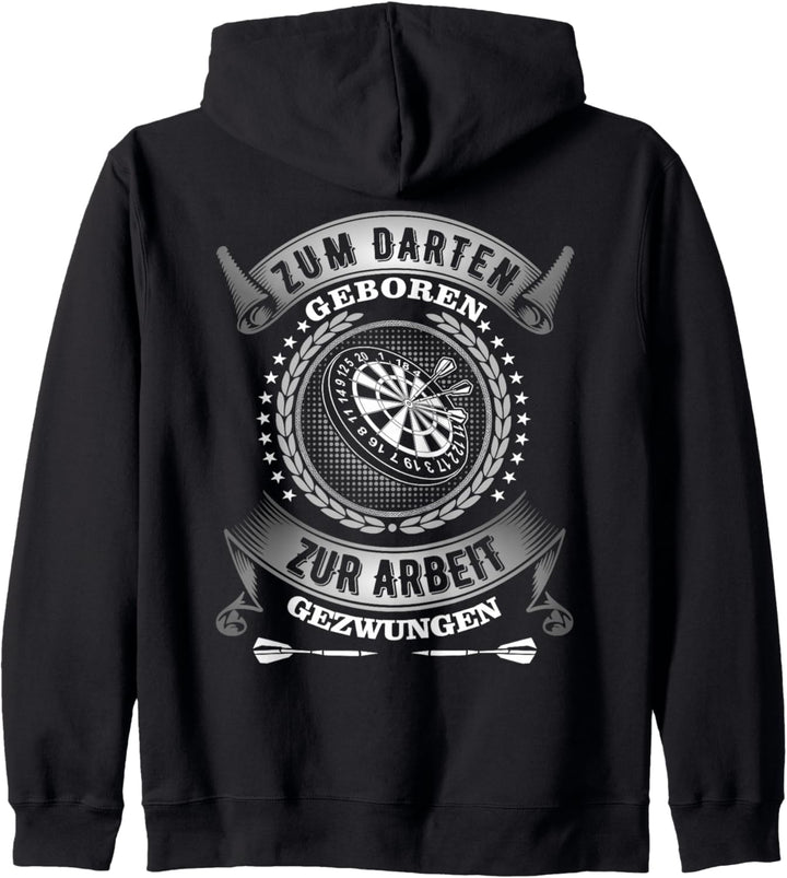 Dart lustiges Zum Darten geboren 180 Spruch Dartspieler Kapuzenjacke