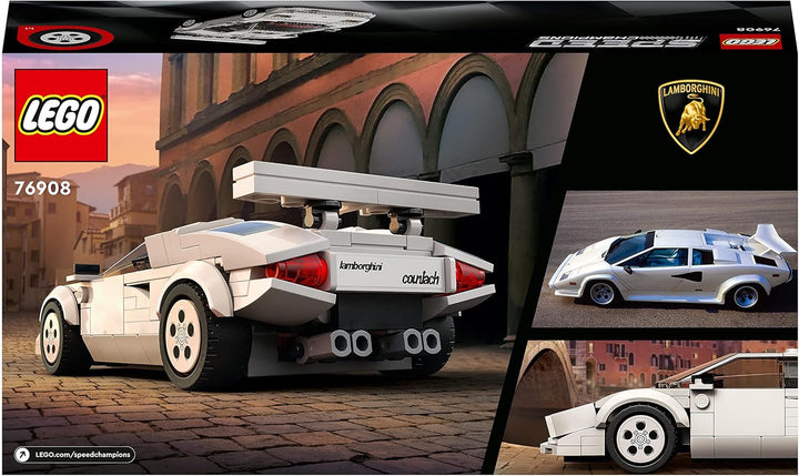 LEGO Speed Champions Lamborghini Countach Bausatz für Modellauto, Auto-Spielzeug mit Cockpit für 2 F