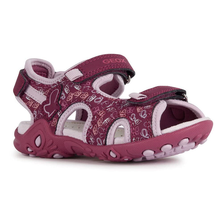 Geox Mädchen J Whinberry G Sandal 26 EU Dk Raspberry Pink, 26 EU Dk Raspberry Pink