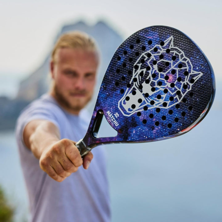 Matchu | Padel Schläger | Unisex | 100% Carbon-Rahmen, Glasfaser-Deckschicht und weicher Eva-Schaum
