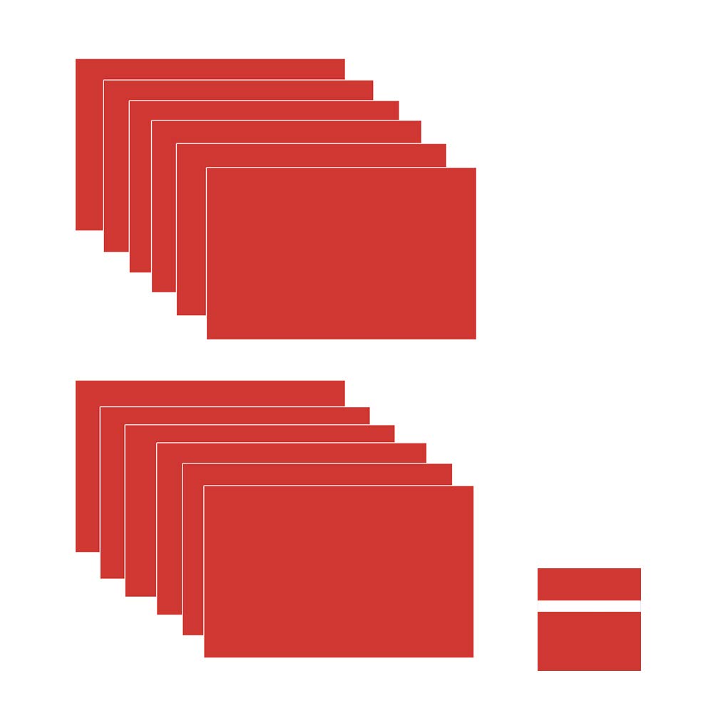 XLNT Doppelfarb-Laserblatt, Rot/Weiss, 17,8 x 27,9 x 0,6 cm, 12 Stück