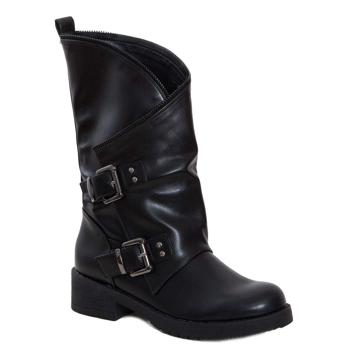 Toocool - Stiefel, Damen, niedrig, Biker, Stiefel, Stiefel, Schnallen Amphibien SA9907 41 EU B513 Sc