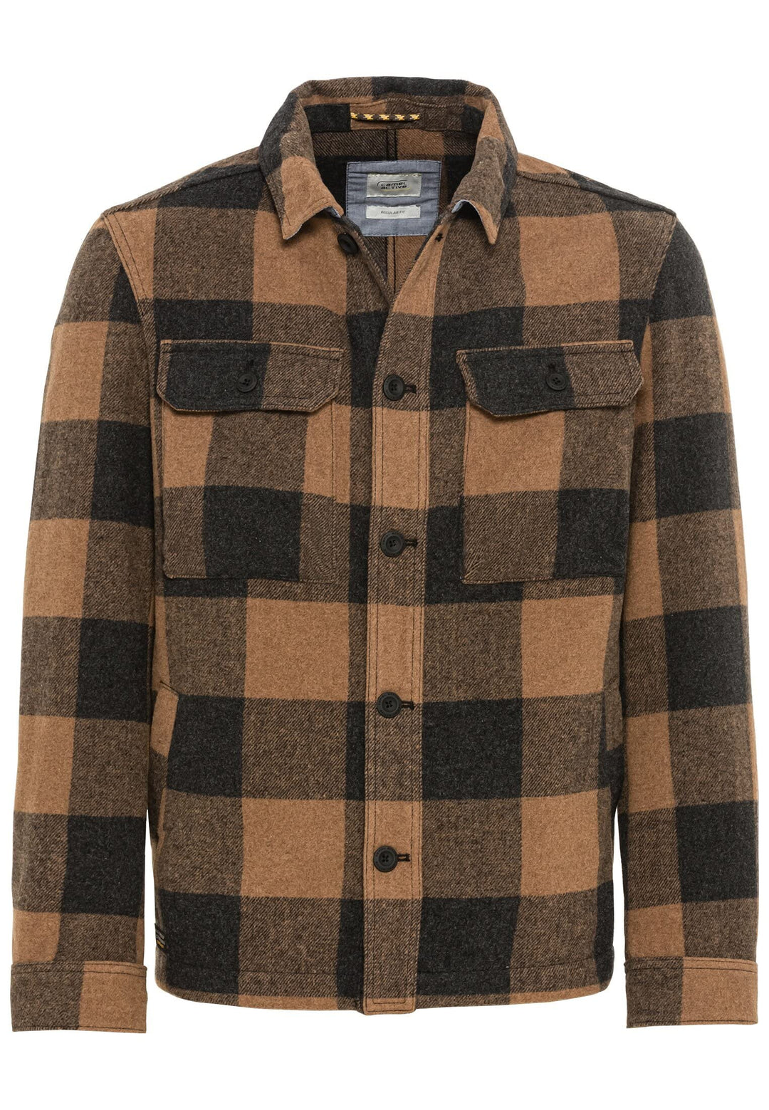 camel active Herren Indoorjacke aus einer Wollmischung 56 Grau-rost, 56 Grau-rost