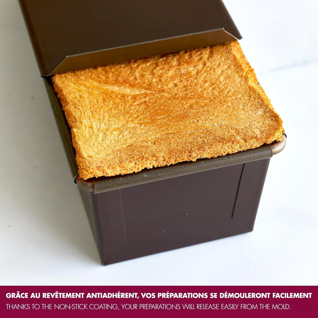 Gobel Toastbroatform mit Deckel-Antihaft-Formbeständig Zweischichtige Antihaftbeschichtung-Made in F