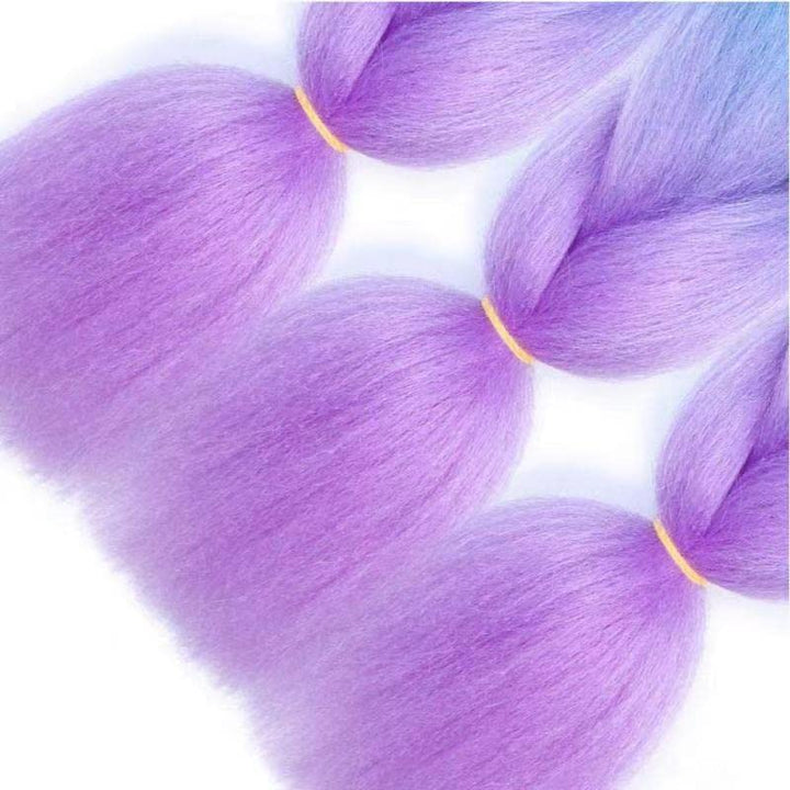 LDMY Kunsthaar Zum Einflechten-6pcs/pack Braids Synthetic Colorful Braiding Hair Extensions 24inch J