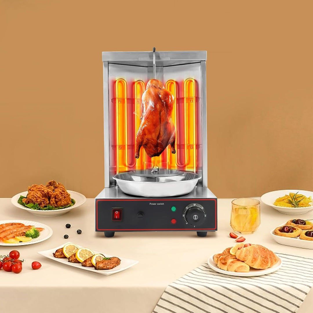 Dönergrill Elektrisch 3000W, Professioneller Drehspiess mit 10kg Kapazität, Edelstahl Hähnchengrill