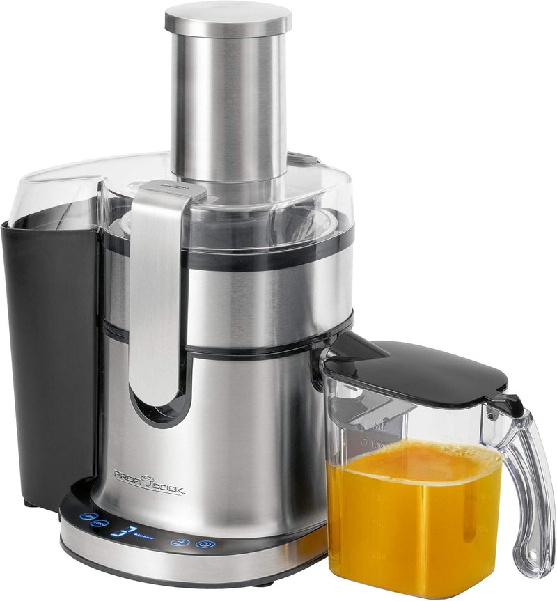 Profi Cook Entsafter PC-AE 1156 Automatik-Saftpresse mit hochwertigem Edelstahl-Gehäuse, 1 Liter Saf