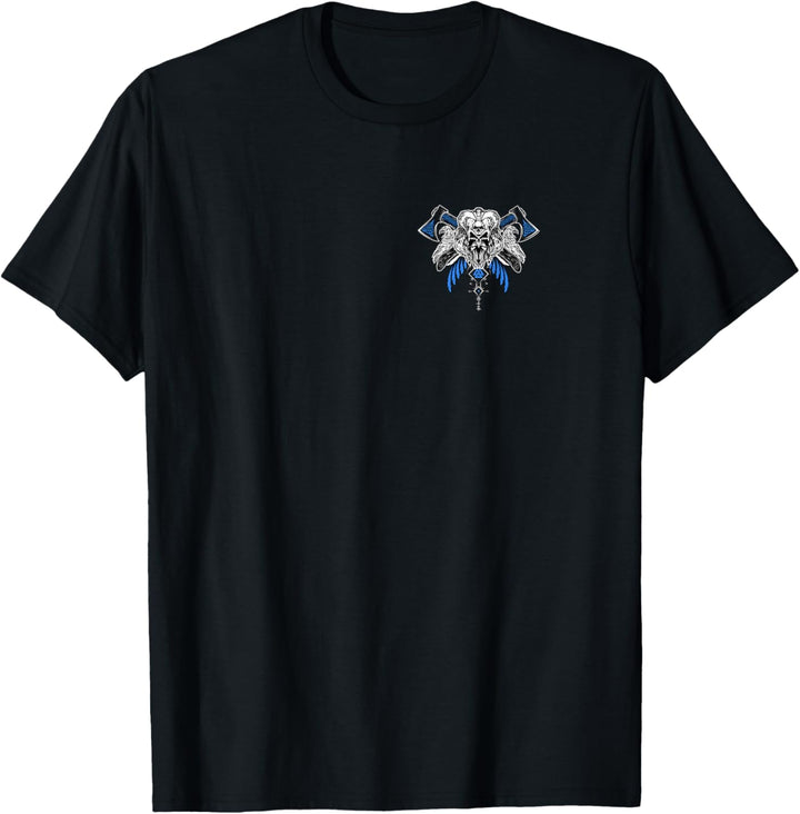 Herren Klassisches Keltischer Vikinger Vegvisir Kompass Wikinger T-Shirt