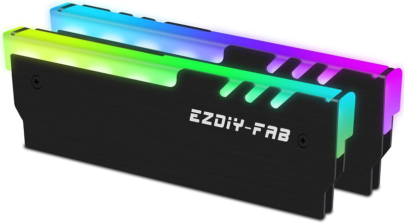 EZDIY-FAB ARGB RAM Kühler RGB DDR Kühlkörper(mit 5V 3-Pin Motherboard ASUS Aura Sync,GIGABYTE RGB Fu