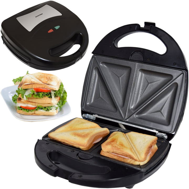 Syntrox Germany Edelstahl Maker Sandwichmaker Chefmaker SM-1300W Sandwich Delight mit herausnehmbare