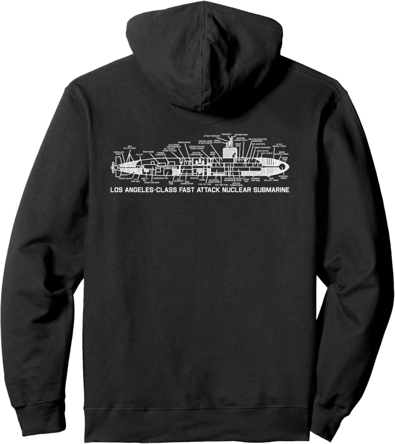 USS Miami SSN-755 U-Boot-Blaupause Infografik Pullover Hoodie
