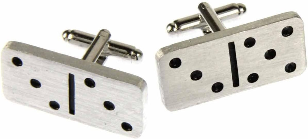 Miniblings Domino Manschettenknöpfe Miniblings Knöpfe + Box Spiel Spielstein Dominostein - Herrensch