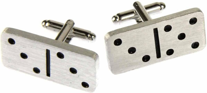 Miniblings Domino Manschettenknöpfe Miniblings Knöpfe + Box Spiel Spielstein Dominostein - Herrensch