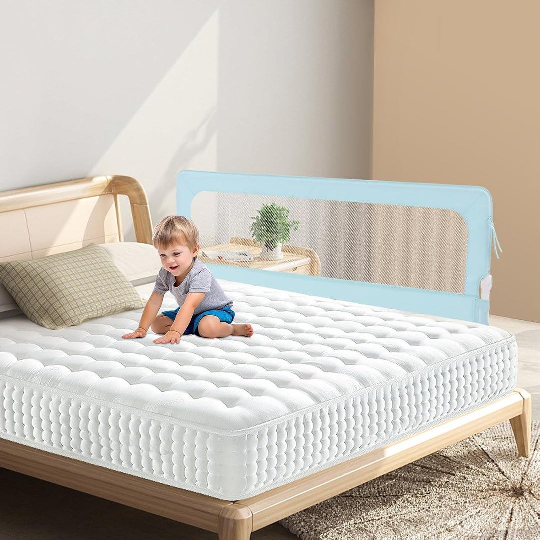 Bettgitter 176cm Rausfallschutz Kinderbettgitter klappbar höhenverstellbar | 180° Schnellklappung. H