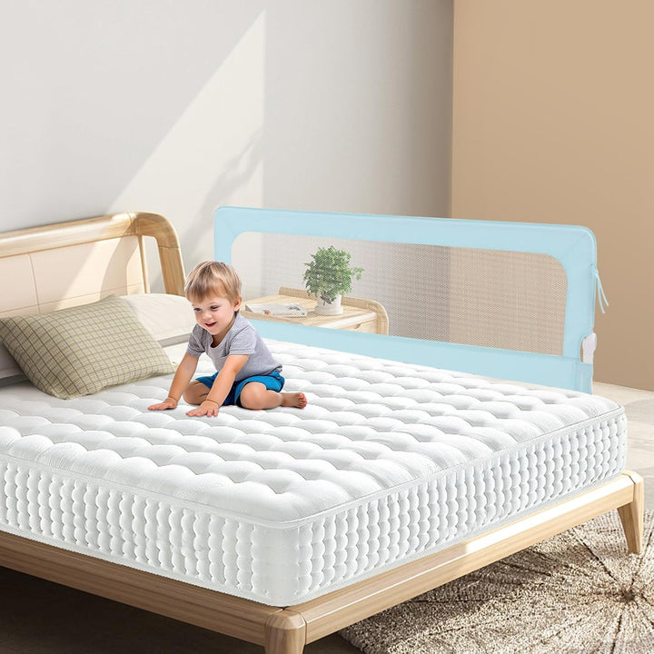 Bettgitter 176cm Rausfallschutz Kinderbettgitter klappbar höhenverstellbar | 180° Schnellklappung. H