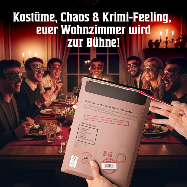 Milula Studios Krimidinner „Der Maskenball-Killer“ – Krimi Dinner Spiel für 4–6 Personen (ab 14) – K
