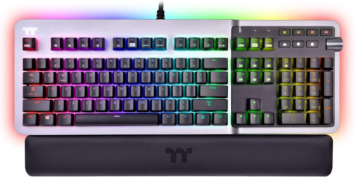 Thermaltake Argent K5 MX Speed Silver Mechanische Gaming-Tastatur RGB Cherry MX Speed Silver Switch