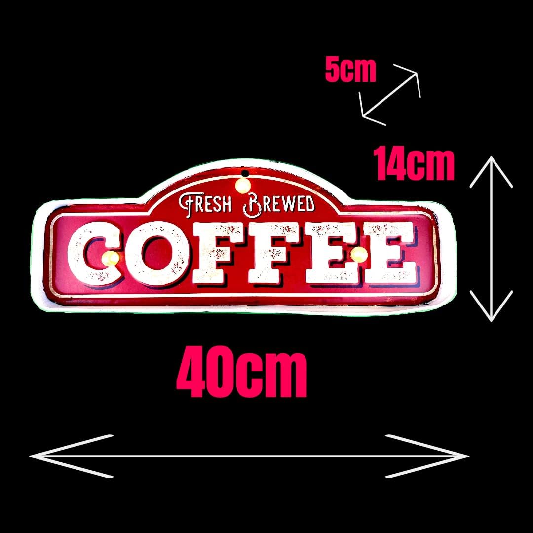 Lampenschild für Café Coffee retro – Vintage-Schild von DiiliHiiri von American Retro Sign Company.
