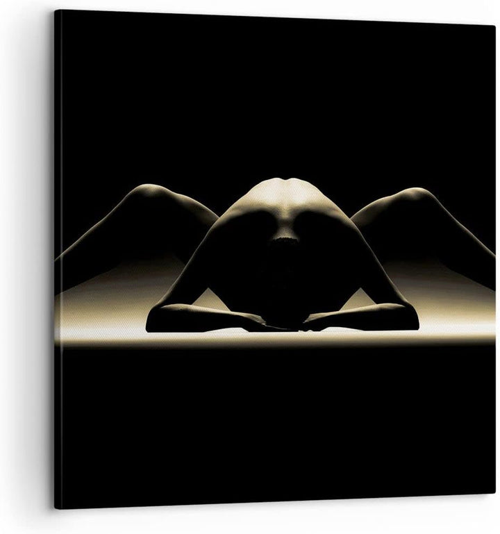 Bilder auf Leinwand Nackter Körper Modell künstlerische Pose Leinwandbild 60x60cm Wandbilder Dekorat