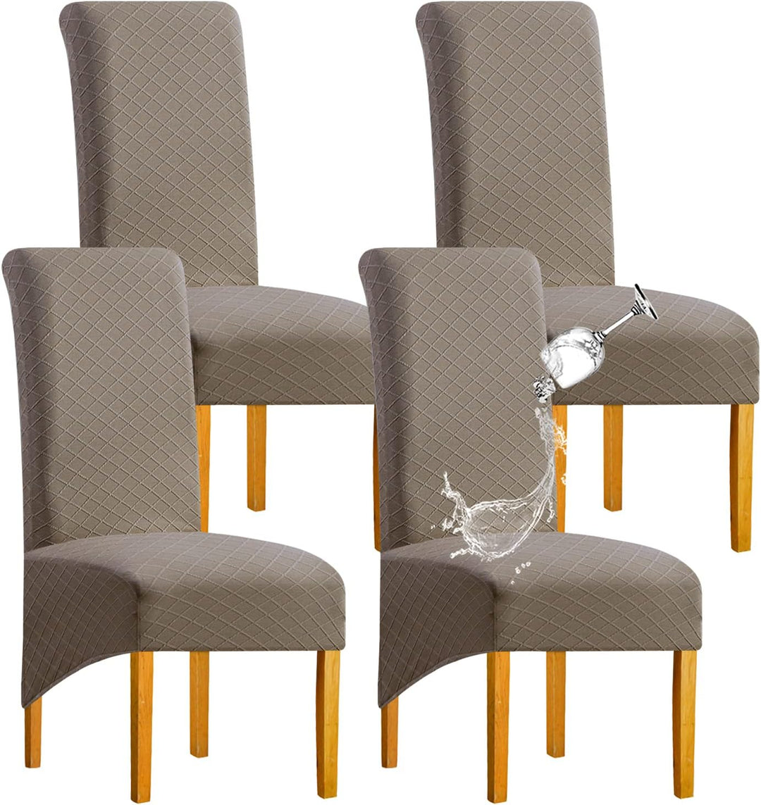 SHENGYIJING 1/2/4/6 PCS Diamond Lattice FStretch wasserdichte XL Stuhlhussen für Esszimmer, Spandex