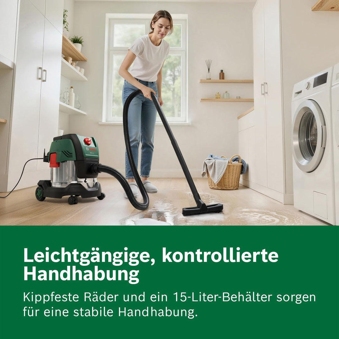 Bosch kabelgebundener Sauger PAS15-220 (Verlängerungsrohre (Kunststoff), Saugschlauch 2,2 m, Griff-/