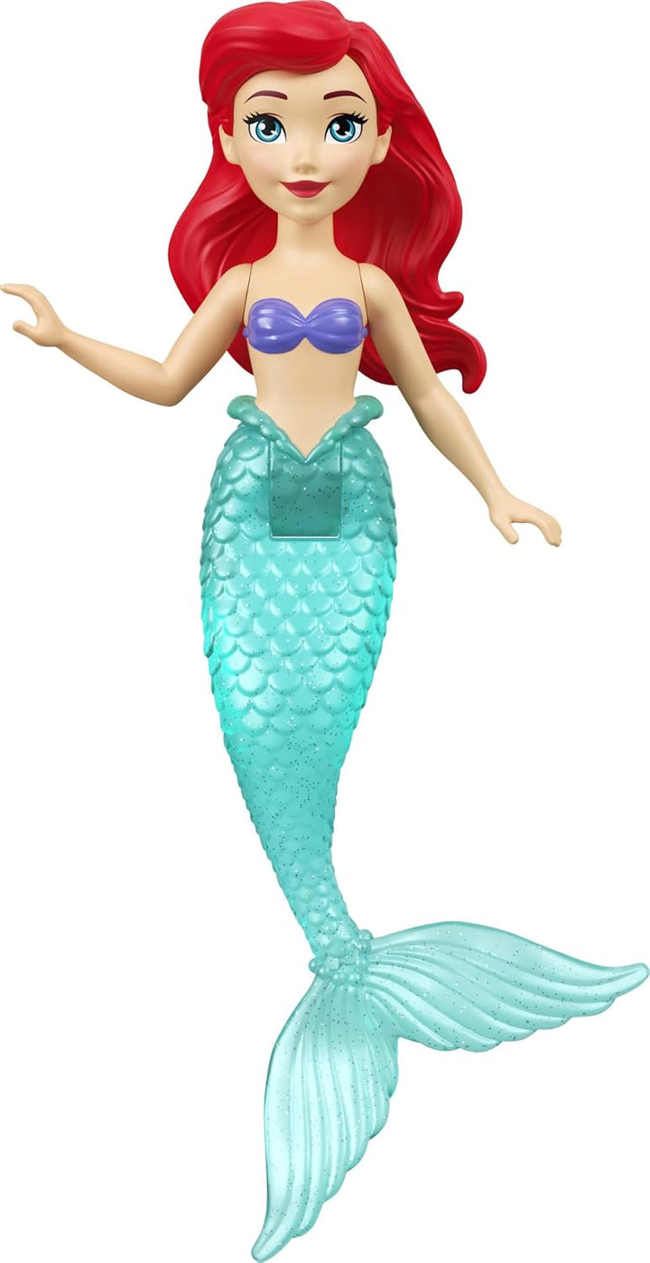 Mattel Disney Prinzessin-Spielzeug, kleine Puppen im 4er-Set mit Meerjungfrau Arielle, Prinz Erik, U