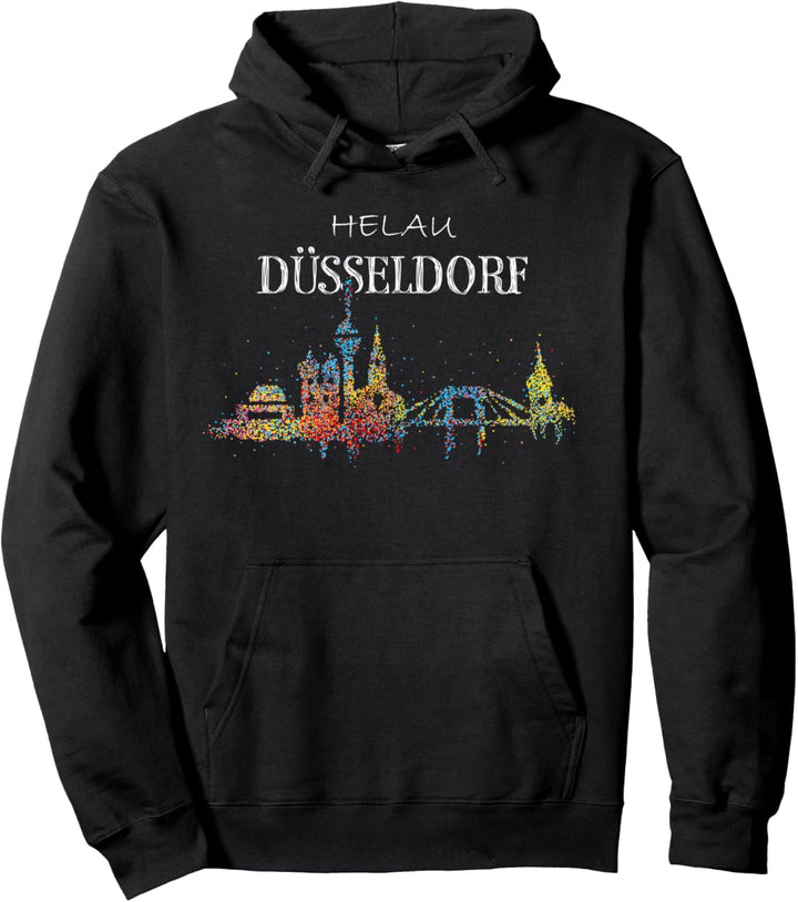 Skyline Düsseldorf Karneval Helau Fasching Kostümersatz Pullover Hoodie