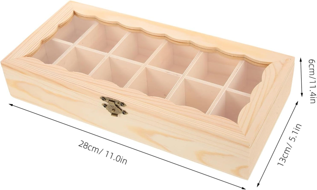 DIYEAH Holzkiste Mit Deckel Kleine Aufbewarungsbox Aus Holz Zum Basteln Und Organisieren Für Zuhause