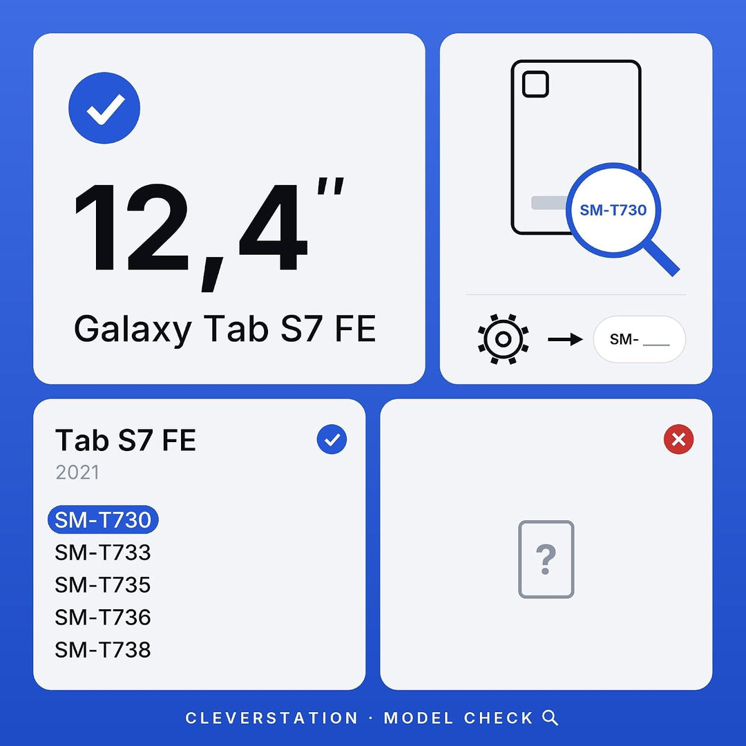 Tablet Wandhalterung für Samsung Galaxy Tab S7 FE (12,4 Zoll) - Passgenauer &amp; Flacher Rahmen für Sma