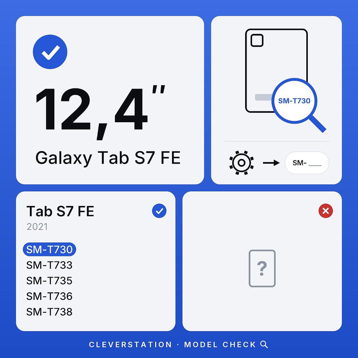 Tablet Wandhalterung für Samsung Galaxy Tab S7 FE (12,4 Zoll) - Passgenauer &amp; Flacher Rahmen für Sma