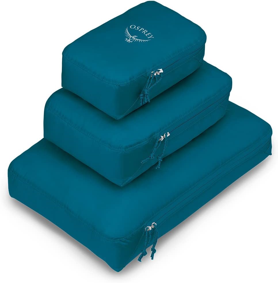 Osprey Ultralight Packing Cube Black Large Waterfront Blue Set Packing Cube Set, Waterfront Blue Set