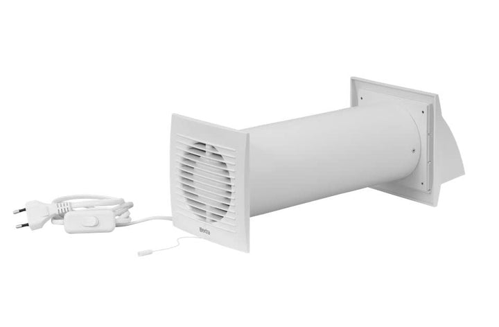 EUROPLAST 100mm Dezentrale Lüftung mit Wärmerückgewinnung mit Mit Kabel - Weiss Lüftungsanlage mit W